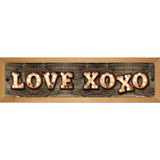 Love XOXO Bulb Lettering Novelty Metal Street Sign 19" x 5.5" (WB-K)