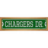 Chargers Dr Novelty Metal Street Sign 19" x 5.5" (WB-K)