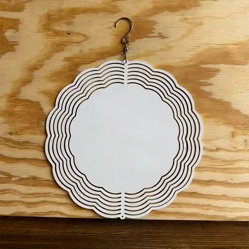 White Dye Sublimation Blank 10" Metal Wind Spinner WCS-000 10" Spinner (WCS)