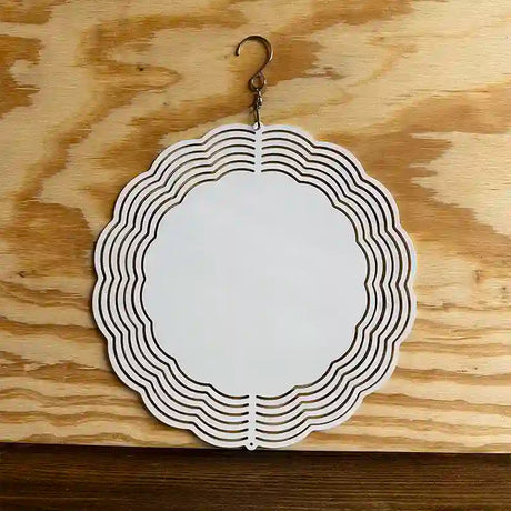 White Dye Sublimation Blank 10" Metal Wind Spinner WCS-000 10" Spinner (WCS)