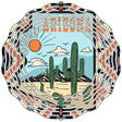Arizona Cactus and Sun Novelty Metal Wind Spinner
