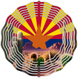 Arizona Flag with Desert Scene Novelty Metal Wind Spinner