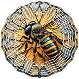Bee on Flower Novelty Metal Wind Spinner