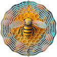 Bee on Honeycomb Novelty Metal Wind Spinner
