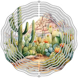 Desert Watercolor Photo Novelty Metal Wind Spinner