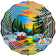 Camping in Forest Novelty Metal Wind Spinner