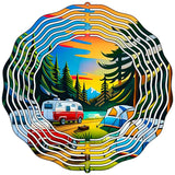 Camping in Forest Novelty Metal Wind Spinner
