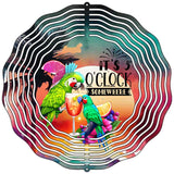 Its 5 Oclock Somewhere Parrot Novelty Metal Wind Spinner