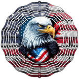 Eagle American Flag Novelty Metal Wind Spinner