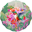 Welcome Hummingbird Novelty Metal Wind Spinner