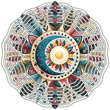Native American Feathers Novelty Metal Wind Spinner