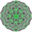Weed Doily Pattern Novelty Metal Wind Spinner
