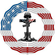 Soldiers Grave Cross Novelty Metal Wind Spinner