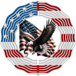 American Flag Flying Eagle Novelty Metal Wind Spinner