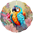 Parrot in Flowers Novelty Metal Wind Spinner