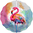 Flamingo Dripping  Novelty Metal Wind Spinner