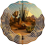 Desert Cactus Novelty Metal Wind Spinner 10" Spinner (WCS)