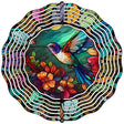 Hummingbird Stained Glass Novelty Metal Wind Spinner