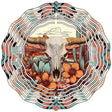 Native American Skull Novelty Metal Wind Spinner