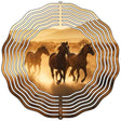 Horses Running in Field Novelty Metal Wind Spinner