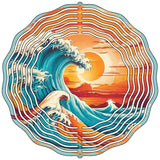 Ocean Waves Novelty Metal Wind Spinner