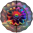 Colorful Abstract Flower Novelty Metal Wind Spinner