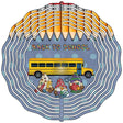 School Bus Novelty Metal Wind Spinner