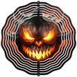 Halloween Dark Scary Pumpkin Novelty Metal Wind Spinner