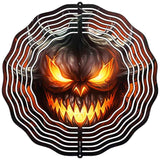 Halloween Dark Scary Pumpkin Novelty Metal Wind Spinner
