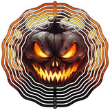 Orange Halloween Jack-O'-Lantern Novelty Metal Wind Spinner