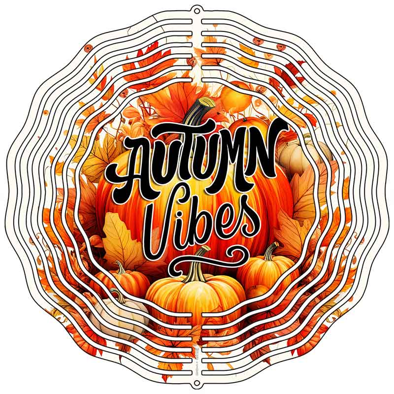 Autumn Vibes Novelty Metal Wind Spinner