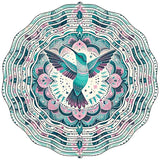Hummingbird Doily Pattern Novelty Metal Wind Spinner