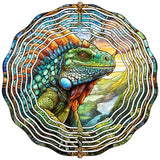 Lizard Stained Glass Novelty Metal Wind Spinner