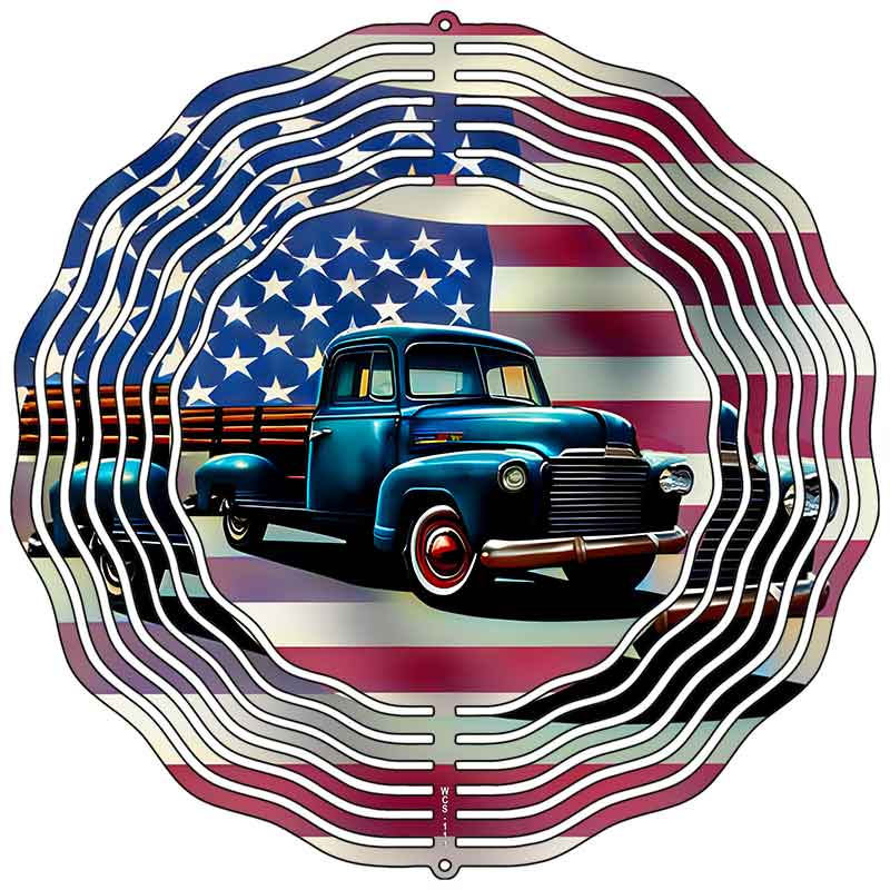 American Truck Novelty Metal Wind Spinner