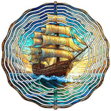 Sail Boat Novelty Metal Wind Spinner