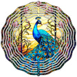 Stained Glass Peacock Novelty Metal Wind Spinner