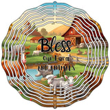 Bless Our Farm Animals Novelty Metal Wind Spinner
