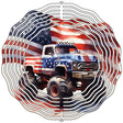 American Monster Truck Novelty Metal Wind Spinner