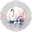 Swan and Babies Novelty Metal Wind Spinner