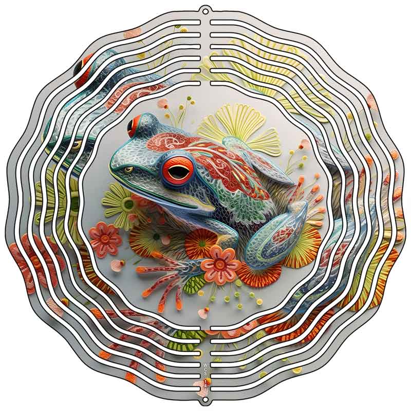 Frog Novelty Metal Wind Spinner
