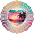 Heart Beach Waves Novelty Metal Wind Spinner