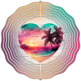 Heart Beach Waves Novelty Metal Wind Spinner