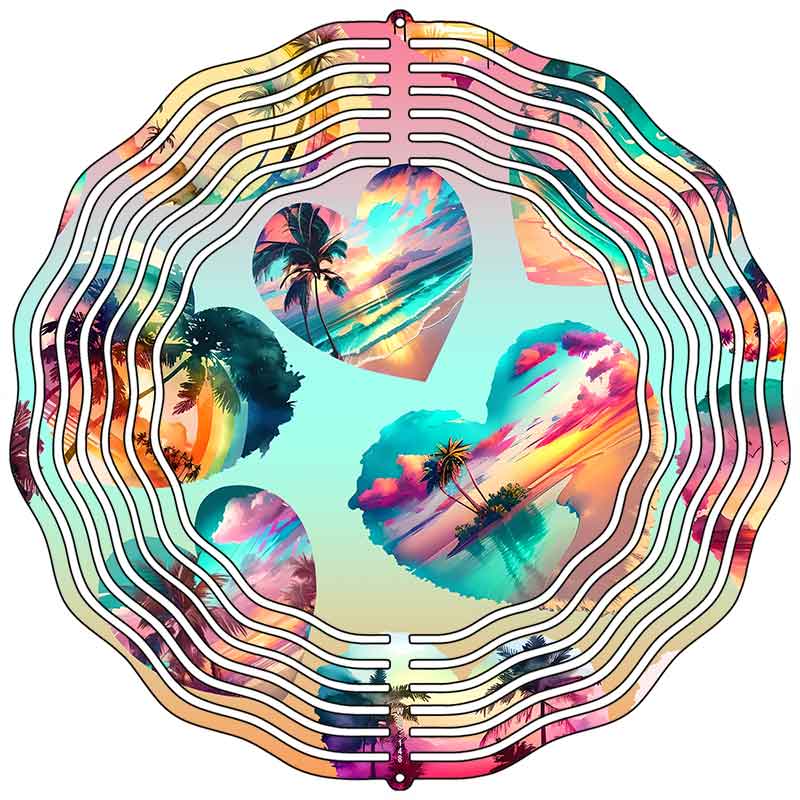 Hearts Novelty Metal Wind Spinner