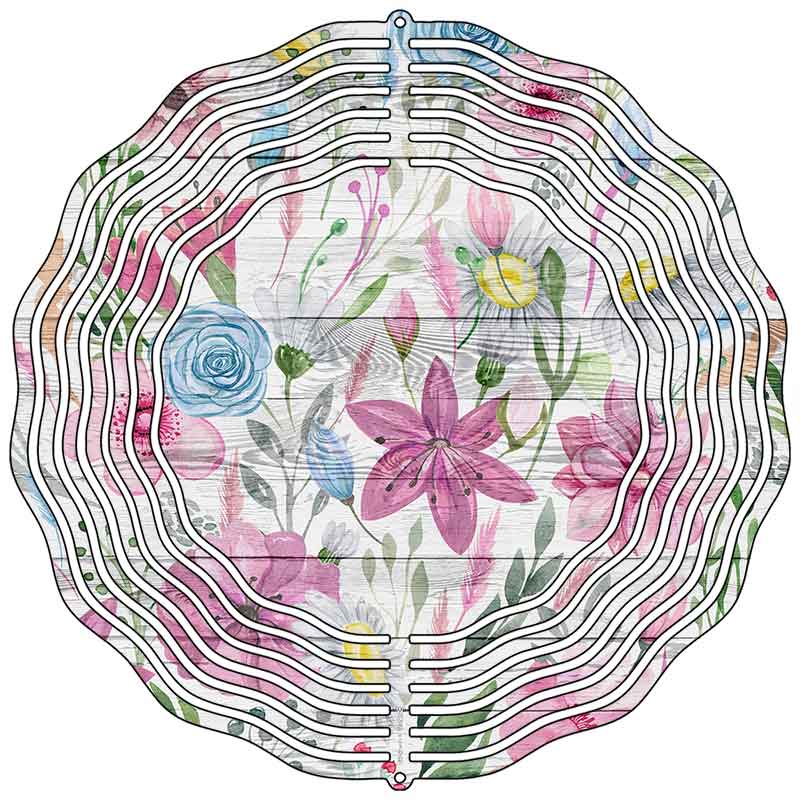 Flowers Novelty Metal Wind Spinner