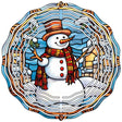 Snowman Novelty Metal Wind Spinner