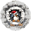 Christmas Penguin Brick Novelty Metal Wind Spinner
