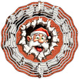 Santa Brick Wall Novelty Metal Wind Spinner