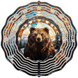Bear in Woods Novelty Metal Wind Spinner