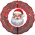 Santa with Red Glitter Novelty Metal Wind Spinner