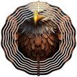 Eagle Statue Novelty Metal Wind Spinner